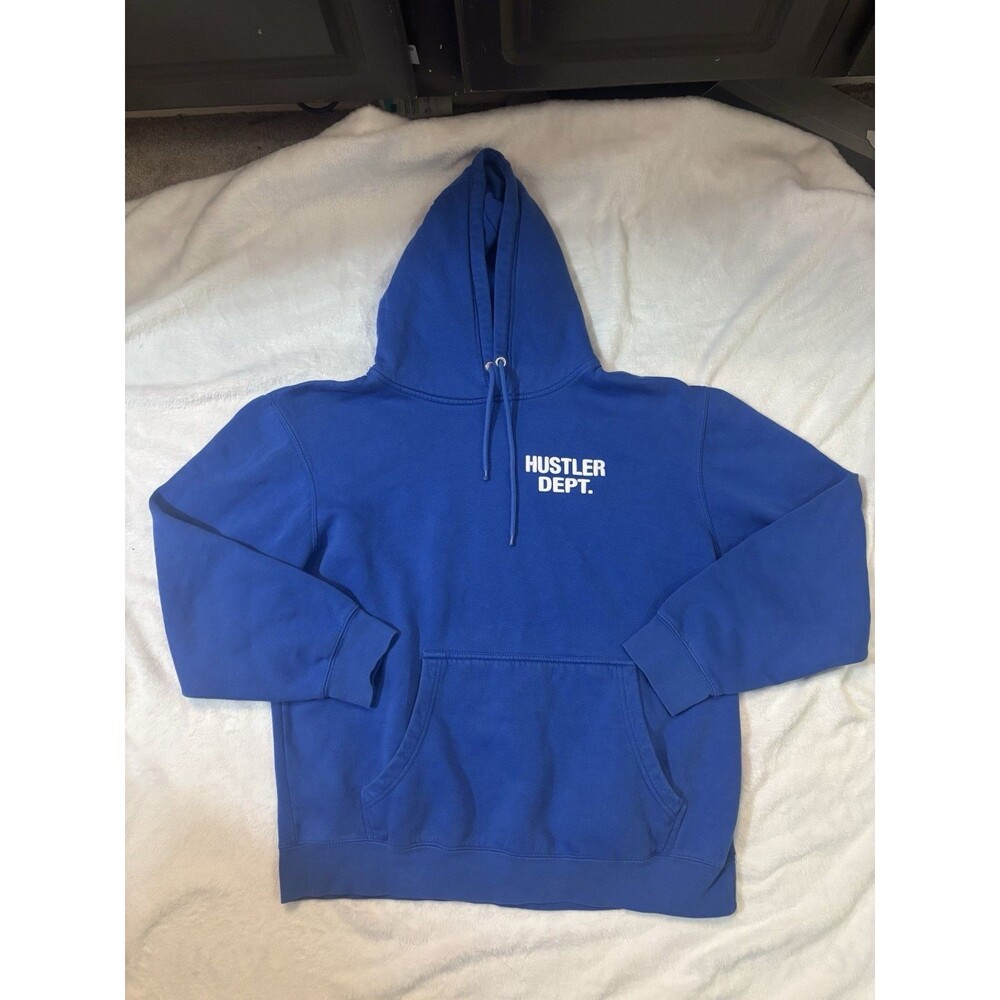 Hustler Dept. blue hoodie size Large - Great Quality  - Streetwear style